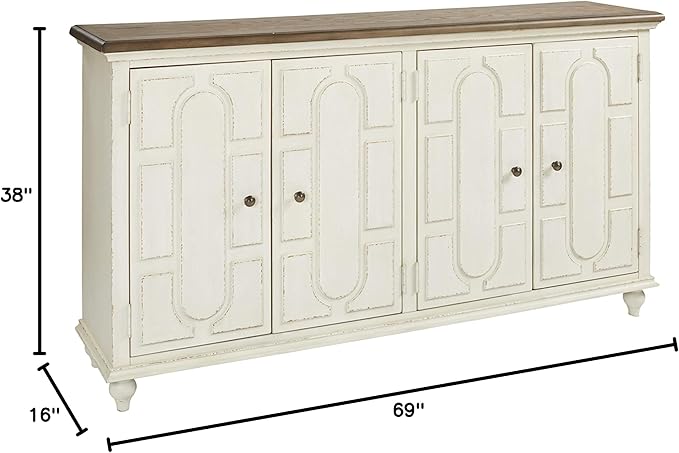 Signature Design by Ashley Roranville French Country Accent Cabinet or Server, White