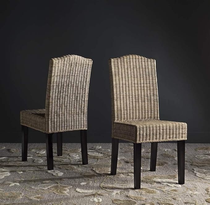 SAFAVIEH Home Collection Odette Grey Wicker Dining Chair