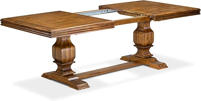 NKMA7-AWA-36 7 Pieces Kitchen Table Set Includes a Rectangular Dining Table and 6 Light Beige Polyester Fabric Dinner Chairs, Antique Walnut Finish
