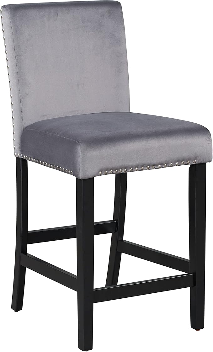 5 Pieces Dining Table Set with 35" Rectangle Faux Marble Top Table,Living Room Furniture W/ 4 Velvet-Upholstered Chairs,for Restaurant,Home Bistro,Gray
