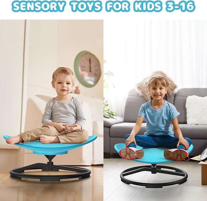 Spinning Chair for Autistic Kids, Sensory Chair for Autistic Children, Training Body Coordination, No Assembly Required, Sensory Swivel Chairs for Kids with Non-Slip Design