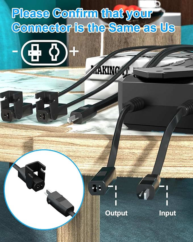 Ponkor Battery Pack for Reclining Furniture- 2500mAh Power Recliner Battery Rechargeable, Universal Furniture Battery Pack with 2-Pin Electric Cord for Lift Chairs Sofas- Power Supply