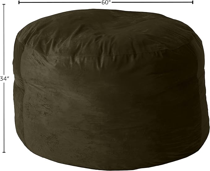 Sofa Sack Bean Bag Chair Cover, 5-Feet, Olive