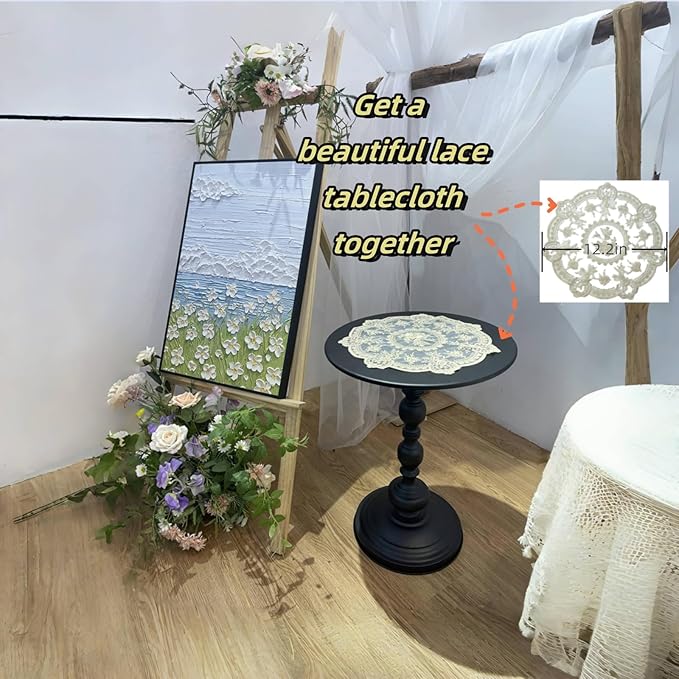 Round Side Table，Accent Table，Small end Table，Living Room Tables，Drink Table，Outdoor Side Table，Bistro Table，Metal Circle Antique Pedestal Round Table