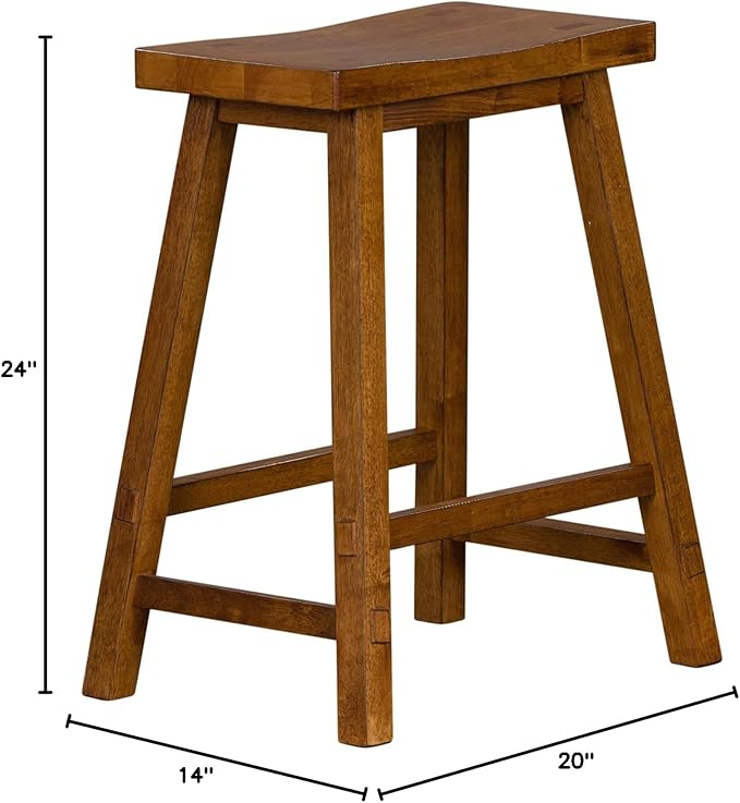 Liberty Furniture Industries Creations 24 Inch Sawhorse Counter Stool - Tobacco, W20 x D14 x H24