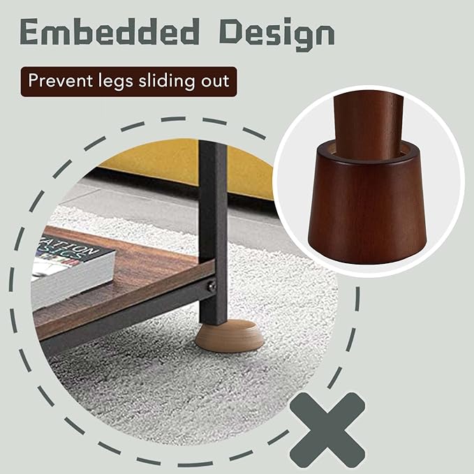 Wooden Furniture Bed Risers - 3 Inch Circle Heavy Duty Furniture Height Extenders Lifts for Sofa Couch Desk Chair Table Base Raising Space, Convenient Store and Cleaning, Pack of 4