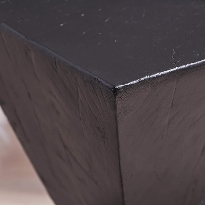 Christopher Knight Home Jerod Light-Weight Concrete Accent Table, Black