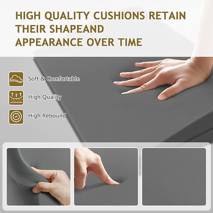 Couch Cushion Support for Sagging Seat Sofa Couch Supports for Sagging Cushions Curved High Density Foam Grey Pack of 3