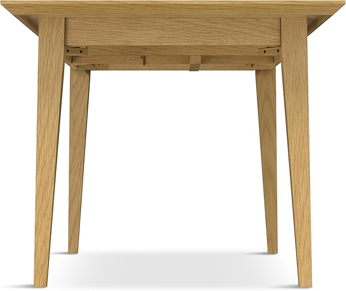 SIMPLIHOME Colby Extendable Dining Table, Solid Wood Oak Veneer in Oak, 60-76 x 36 inches, Contemporary-Style Rectangular Expandable Kitchen Table with Butterfly Leaf for 6+ People