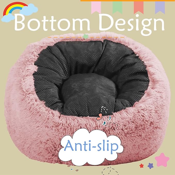 Bean Bag Chair for Kids with Plush Faux Fur Cover, 2.5FT Memory Foam Filled Bean Bag for Teens & Kids, Lazy Sofa for Living Room/Bedroom/Dorm, Rabbit-Ears Design