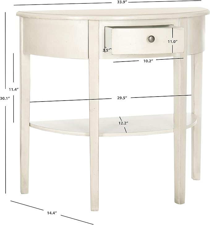 SAFAVIEH American Homes Collection Abram White Birch Console Table