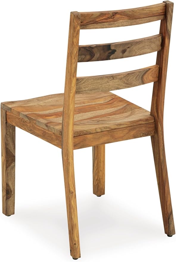 Signature Design by Ashley Dressonni Farmhouse Solid Wood Armless Dining Chair, Set of 2, Light Brown