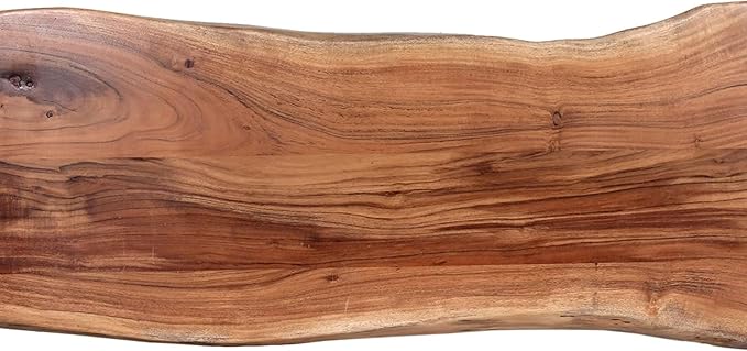 Alaterre Furniture 36-Inch Live Edge Wood Bench – Natural Acacia Wood Top with Metal Hairpin Legs – Sturdy and Easy to Assemble Rustic Modern Entryway or Accent Bench