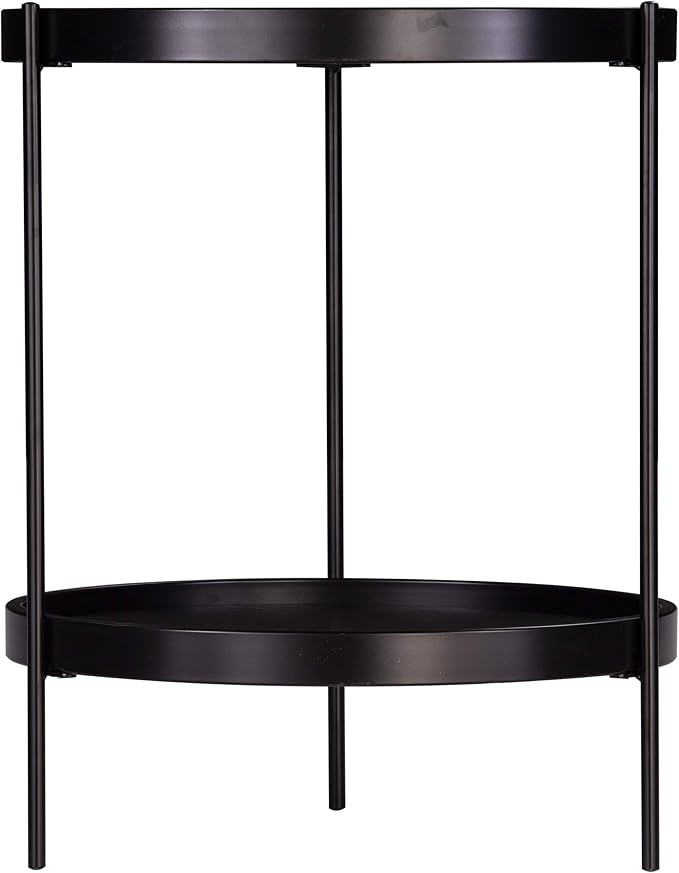SEI Furniture Verlington End Table, Black
