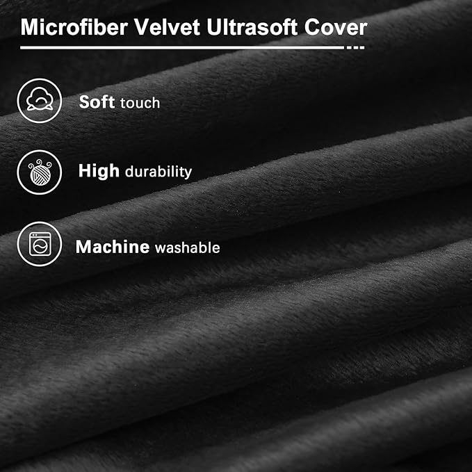 Bean Bag Chairs for Adults - Giant Bean Bag Chair Convertible Bean Bag Bed - Beanbag Chair with Microfiber Cover/Furniture Foam Filler - Floor Couch Sofa in Bedroom Dorm Room - Full Carbon Black