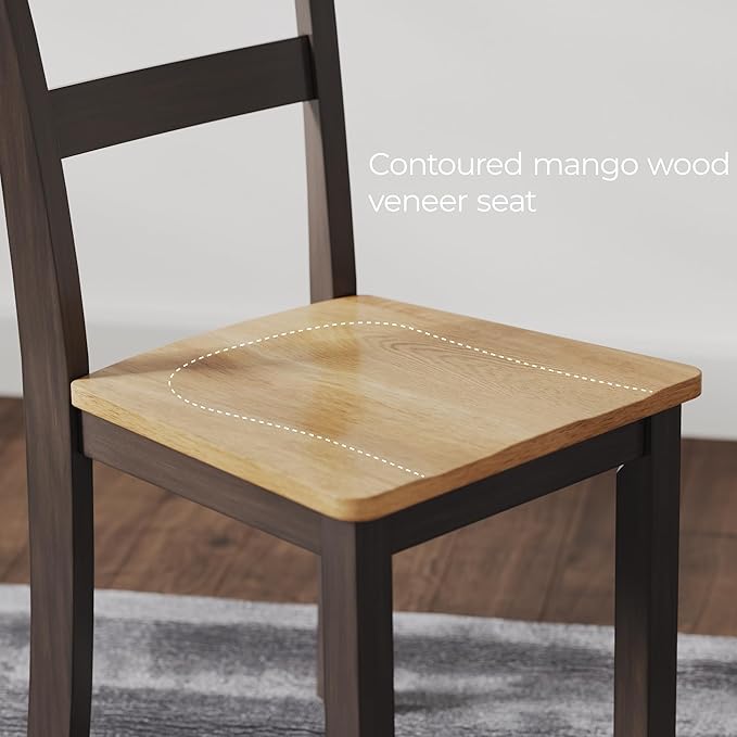 Signature Design by Ashley Gesthaven Solid Wood Frame Dining Chair, Set of 2, Natural/Brown
