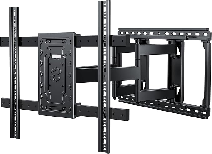 TV Wall Mount for 32"-100" up to 220 lbs, USX MOUNT Full Motion TV Mount with Swivel Tilt Dual Articulating Arms, Pre-Assembled Universal Wall Bracket, Max VESA 800x600mm, 12″-24″ Wood Studs