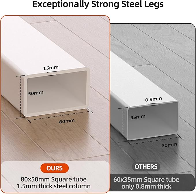 35inch Glass Standing Desk，90° Tiltable Mobile Rising Desk Height Adjustable，Whole Piece Rolling Sit Stand Table with Wheels，Foldable Small Laptop Desk，White