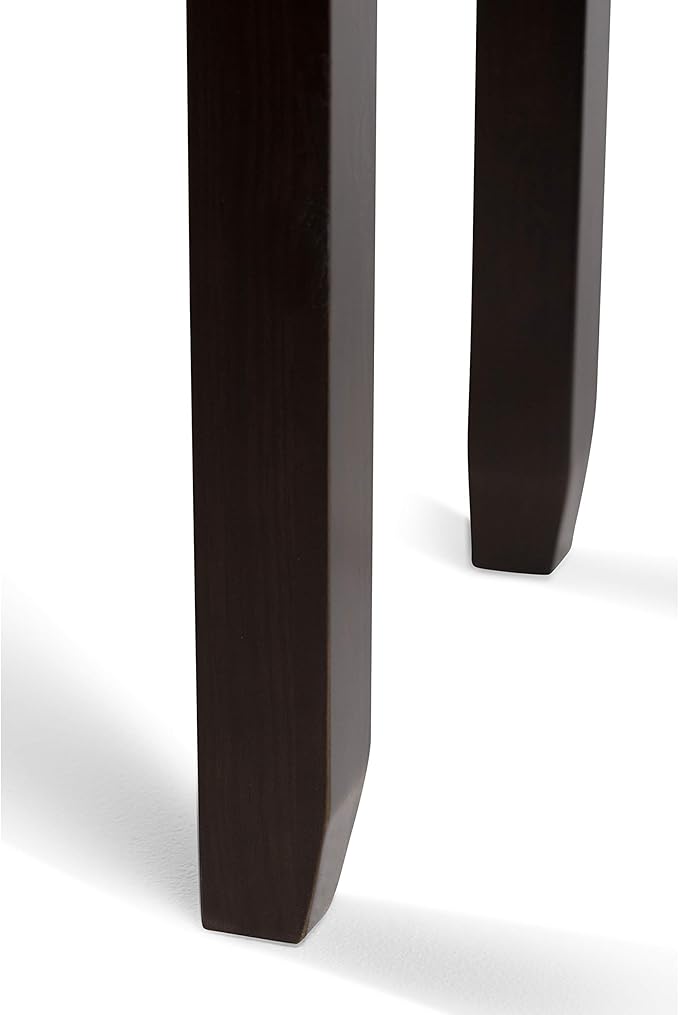 SIMPLIHOME Cosmopolitan Console Table - 38 Inch Wide Solid Wood Sofa Table in Mahogany Brown, Contemporary Compact Storage Table for Entryway or Living Room with 2 Drawers and Tapered Legs
