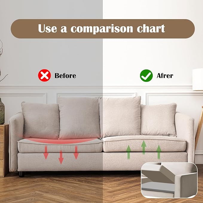 1 Pcs Couch Cushion Support for Sagging Cushion 20" x 20" 40D High Density Cushion Support Board Replacement Gray Sofa Cushion Support