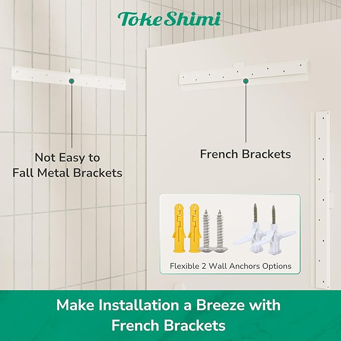 TokeShimi 48x36 Frameless Bathroom Mirror for Over Sink with 1" Beveled Edge, Tempered Bathroom Vanity Mirror Beveled, Shatterproof Rectangle Mirrored Wall Mounted for Living Room, Entryway