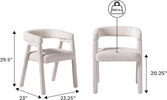 Walker Edison Ezra Modern Solid Wood Rounded Back Dining Chair - Natural (Set of 2)