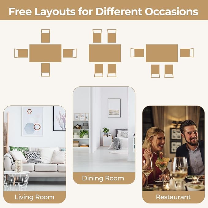 Giantex Dining Table Set for 4, Dining Room Table Set for 4, Breakfast Nook with Kitchen Table, 4 Dining Chairs, Compact Space-Saving Dinette Set for Small Space, Kitchen Table Chairs Set of 4 (Beige)