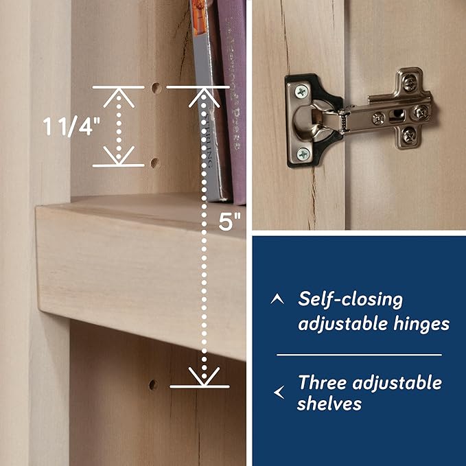 Sauder Miscellaneous Storage Library, Pacific Maple Finish