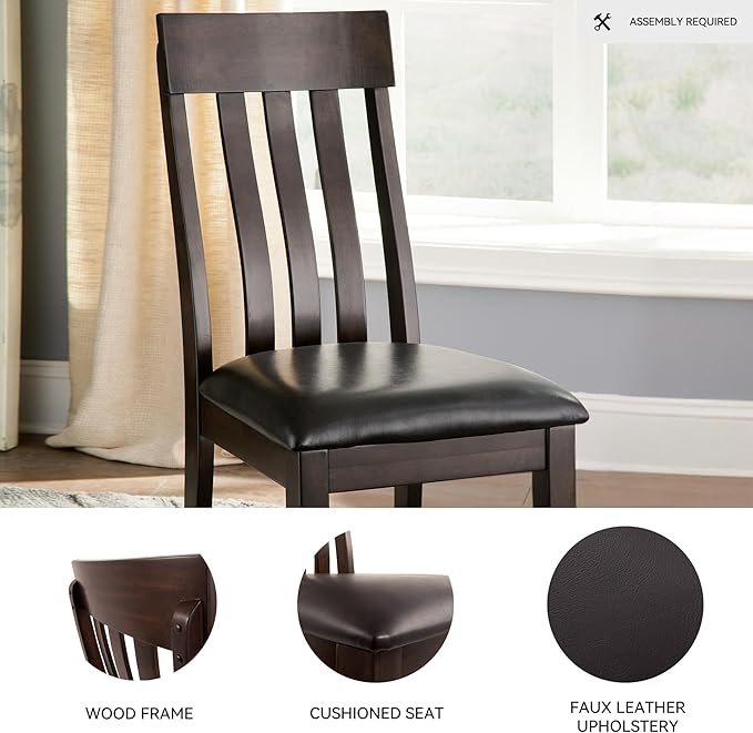 Signature Design by Ashley D596-01 Dining Side Chair, 0, Dark Brown