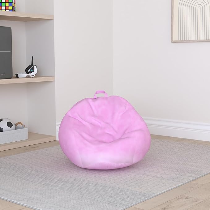 Kisoy Bean Bag Chair Cover (No Filler) Stuffed Animal Storage Bean Bag Cover Pets Dogs/Cats Lazy Beds. Washable Ultra Soft Corduroy Stuffed for Organizing Plush Toys or Textile, Sack Bean Bag