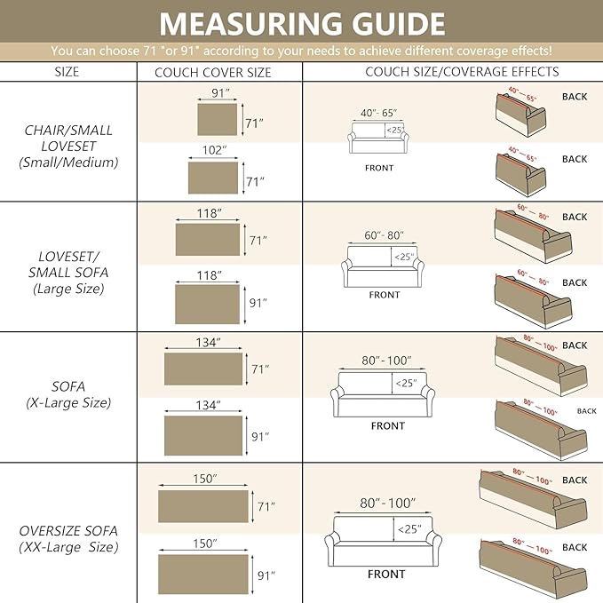 MYSKY HOME Loveseat Cover Deep Chocolate Couch Cover Sectional Couch Covers for 2 Cushion Couch Sofa Thick Universal Chenille Sofa Cover with Tassel Durable Furniture Protector for Dogs 91" x 118"