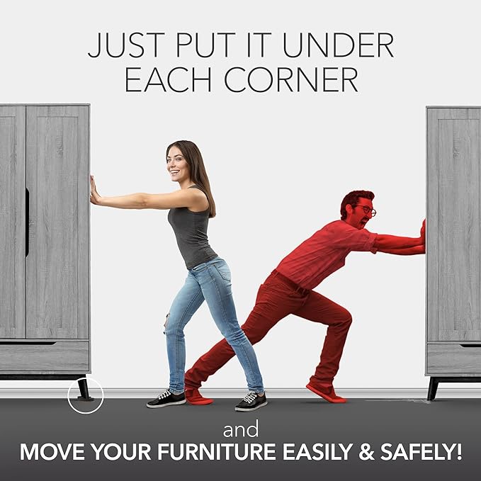 Felt Furniture Sliders Hardwood Floors X-PROTECTOR – 16 PCS 3 1/2" Furniture Sliders – Heavy Duty Felt Sliders Hard Surfaces – Move Your Furniture Easily & Safely!