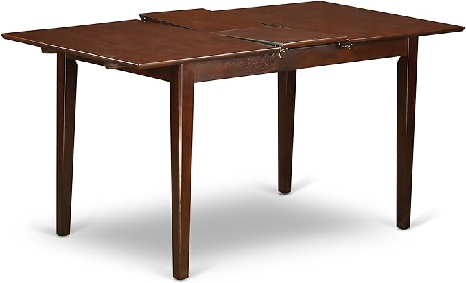 East West Furniture PSCL3-MAH-W 3 Piece Dining Room Furniture Set Contains a Rectangle Wooden Table with Butterfly Leaf and 2 Kitchen Dining Chairs, 32x60 Inch, Mahogany