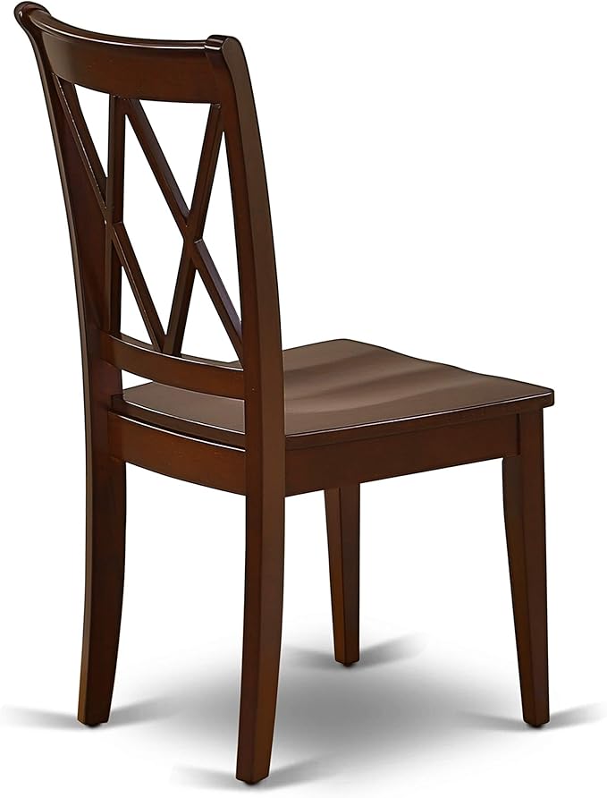 East West Furniture PSCL3-MAH-W 3 Piece Dining Room Furniture Set Contains a Rectangle Wooden Table with Butterfly Leaf and 2 Kitchen Dining Chairs, 32x60 Inch, Mahogany