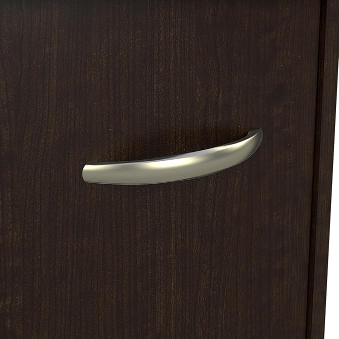 Bush Business Furniture Series C 3 Drawer Mobile File Cabinet in Mocha Cherry, Assembled Office Storage Unit for Home or Commercial Spaces
