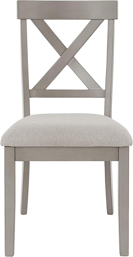 Signature Design by Ashley Parellen Modern Farmhouse Upholstered Dining Chair, Set of 2, Gray