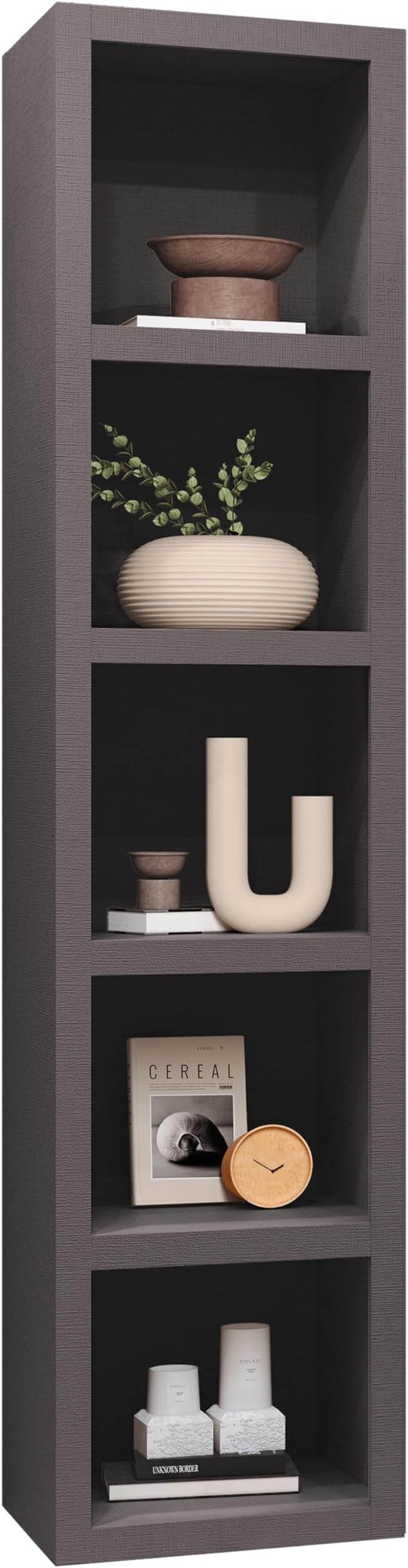 Oakland Living Dark Grey 84-in Tall Wooden Bookcase Shelf