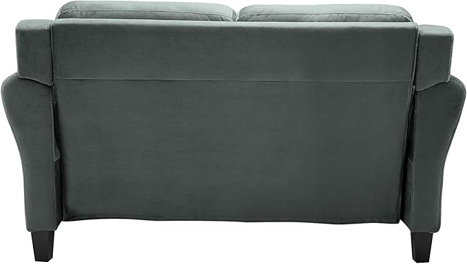 Lifestyle Solutions Harrington Loveseat, Dark Grey