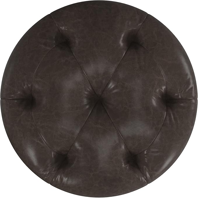 Hillsdale Krauss Backless Swivel Counter Height Stool, Dark Brown