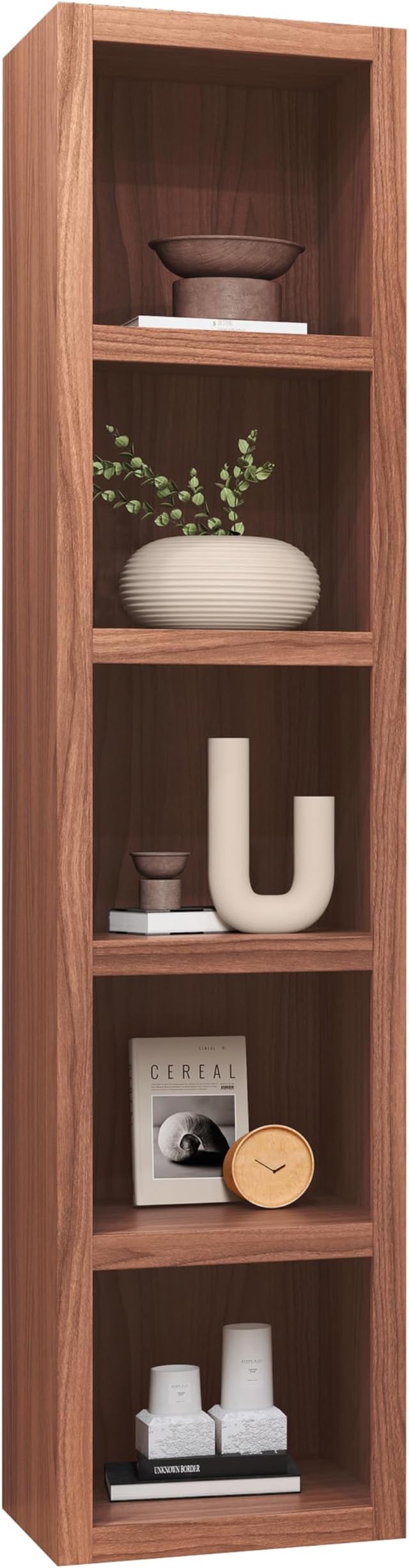 Oakland Living Brown 85-in Tall Wooden Bookcase Shelf