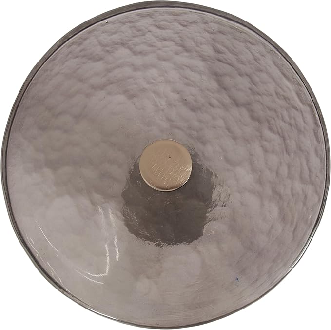 Kate and Laurel Xyler Modern Round Metal and Glass Drink Table, 10 x 10 x 24, Gray Glass and Silver, Decorative Plant Pedestal Table for Use as Indoor Plant Stand or Small Bathtub Table