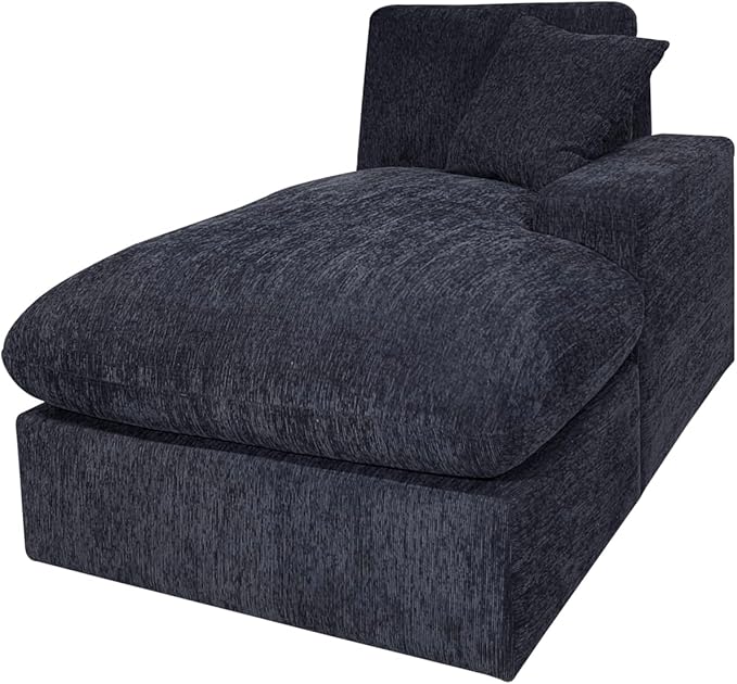 127" Modular Sectional Sofa,Modern Oversized Cloud Couch with Cup Holder&USB Port,7 Seat Convertible L-Shaped Chenille Sofas W/Ottoman,Pillows&Storage Box,Comfy Couches for Living Room,Dark Gray
