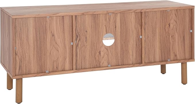 SAFAVIEH Home Collection Ophelia Oak Brown 2-Door 2-Shelf Entertainment Media Stand (Fits up to a 50" Flatscreen TV)