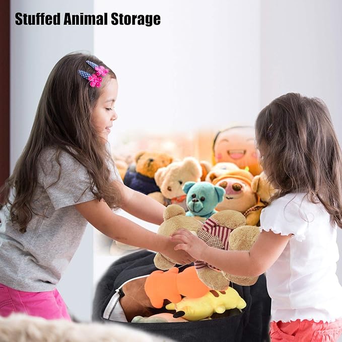 Stuffed Animal Storage Bean Bag Chair Cover - Washable Ultra Soft Corduroy Cover for Organizing Plush Toys or Textile, Sack Bean Bag for Adults, Teens