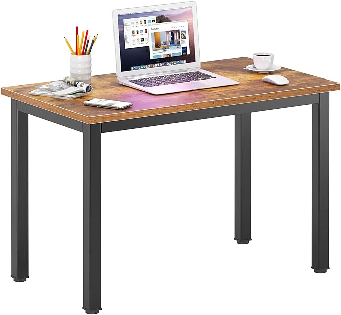 DlandHome 31.5 Inches Small Computer Desk for Home Office Writing Table for Small Spaces Study Table Laptop Desk (Retro)