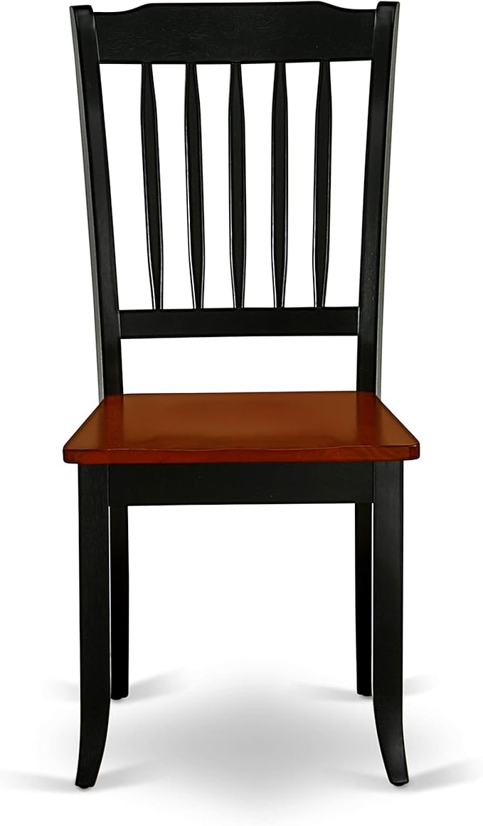 East West Furniture LGDA9-BCH-W 9 Piece Dining Room Furniture Set Includes a Rectangle Kitchen Table with Butterfly Leaf and 8 Dining Chairs, 42x84 Inch, Black & Cherry