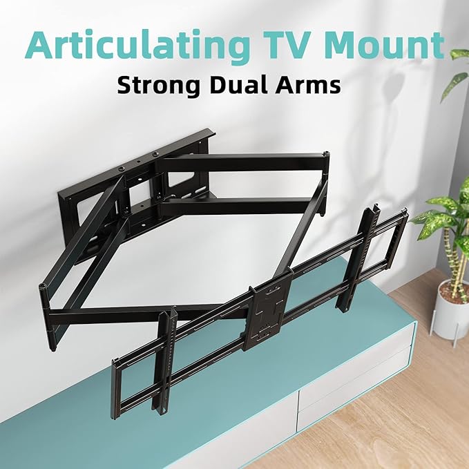 Heavy Duty TV Wall Mount for 42-90" TVs, 4X Load Tested Holds 179lbs, 40.9" Smooth Gliding Extension Arms, Full Motion Swivel & Tilt, VESA 800x400, Fits 16-18" Studs