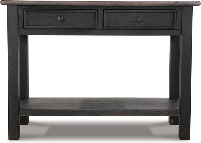 Signature Design by Ashley Tyler Creek Modern Farmhouse Sofa Table, Brown & Black
