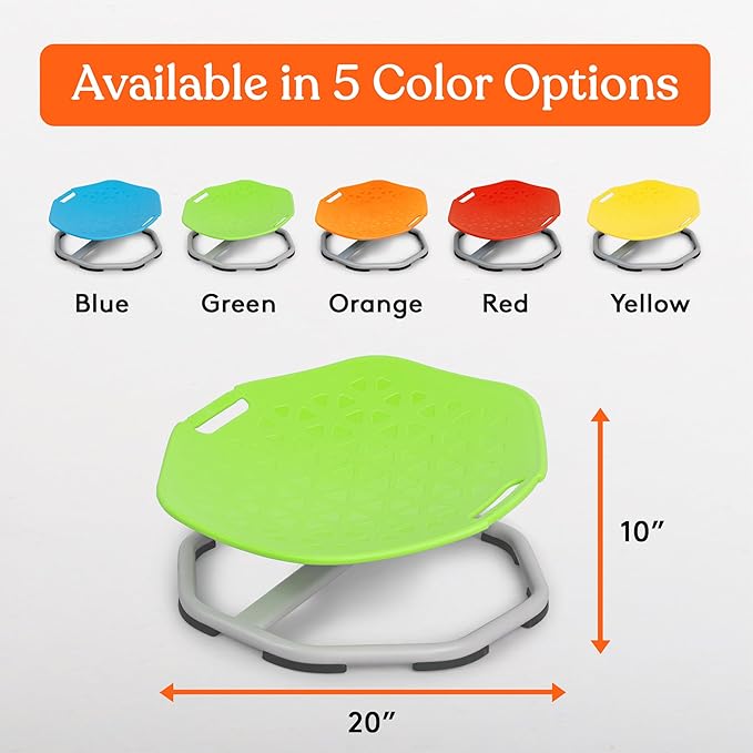 Special Supplies Spinning Chair for Kids- Versatile Kids Sit and Spin Sensory Chair for Training Body Coordination - Sensory Swivel Chair for Playroom, Bedroom, or Nursery (Green)