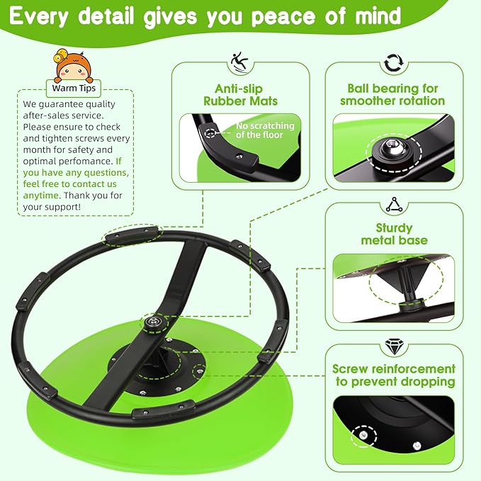 Sensory Spinning Chair for Autistic Kids, Spinning Swivel Chair Training Body Coordination, Sit and Spin Autism & ADHD Sensory Toys for Kids, Sensory Products Toys for Ages 3+